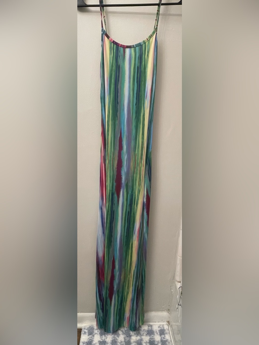 Codigo Medium Women's Long Green Strip Maxi Sleeveless Sun Dress Miss 8 10 M